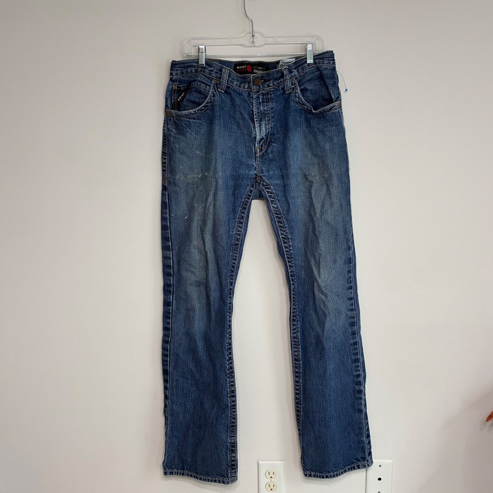 Ariat FR M5 Straight Leg Jeans Mens 34x36 Blue Denim Flame Resistant CAT 2 Work